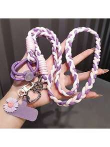 2026新年手机挂绳，音乐节/婚礼季，网红雏菊吊坠手机挂绳，多巴胺，斜挎长款手工编织耐用男女通用，适合户外旅行、徒步，短款挂绳手机支架，智能手机腕带，智能手机保护套挂绳，钥匙扣，智能手机挂饰，智能手机单肩包，手机配件，手机吊坠，复活节 - 彩色 - 查看 11