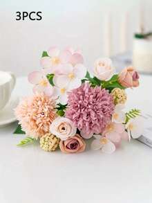Bola bordada de flor de peônia artificial, Floral misto, Tecido de seda plástica, Botão de rosa, Festa de aniversário, Festa, Decoração, Buquê de casamento, Buquê de noiva, Decoração de casa, Restaurante, Quarto, Decoração de parapeito de janela, Decoração de vaso, Presente do Dia dos Namorados, Decoração de Ano Novo, Jardim ao ar livre, Volta às aulas, Dia dos Namorados, Presente de formatura - Branco - Visão 14