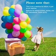 迷你电动气球充气泵，双喷嘴，220V 300W 欧标插头，3 秒即可充气 1 个气球，带提手便携（橙色、品红色） - 非常适合返校季、春季、情人节、狂欢节、圣帕特里克节、复活节、愚人节、母亲节、生日、婚礼和其他节日派对装饰 - 查看 9