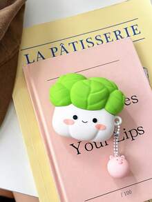 1 Piece Of Small Cabbage Earphone Case, Suitable Compatible With Apple Bluetooth Earphone Cases, Applicable To Various Models And Equipped With A Pig-Shaped Chain. - Multicolor - View 3