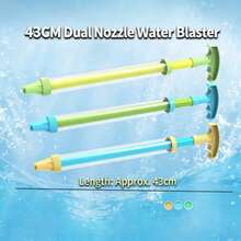 1pc/3pcs Dual Nozzle Retractable Water Gun, Material Water Toy, Long Range Easy Operation Stress Relief Toy, Suitable For Teenagers, Outdoor Beach Pool Water Fight, Parent-Child Interaction Gift - Multicolor - View 1