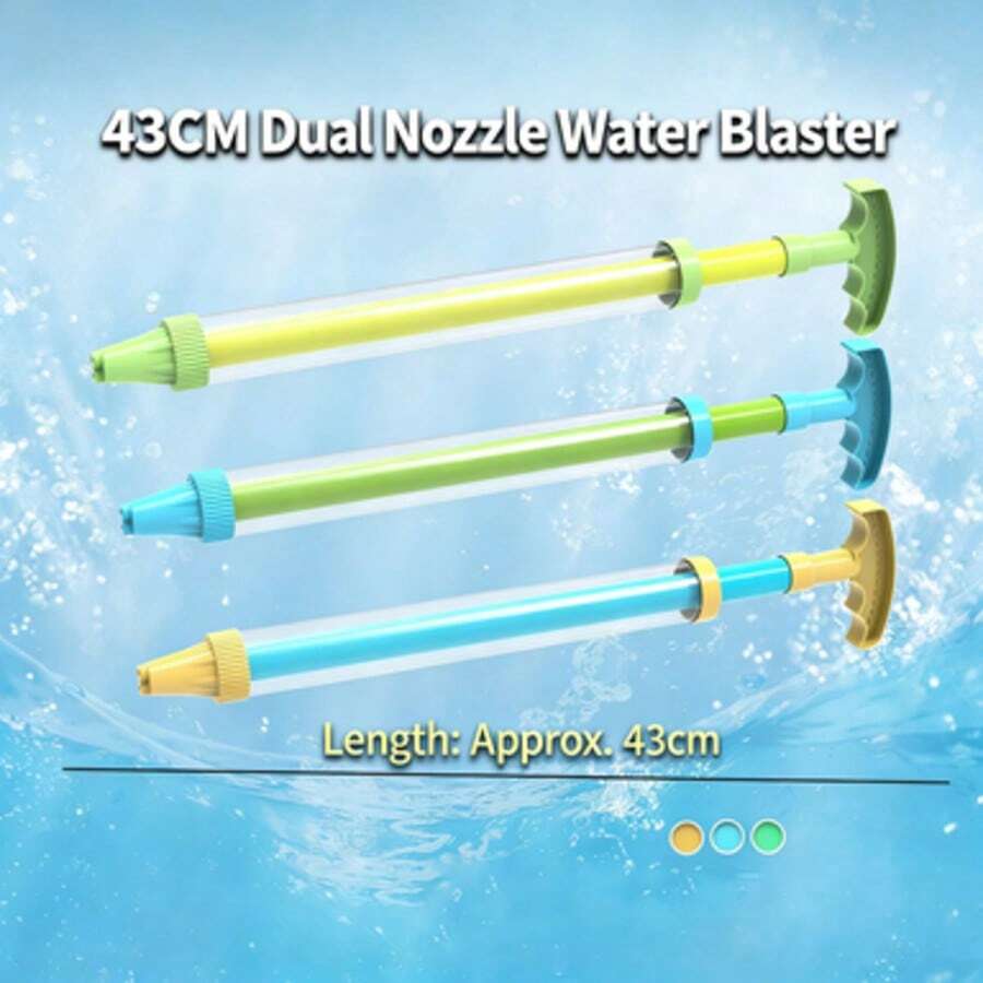 1pc/3pcs Dual Nozzle Retractable Water Gun, Material Water Toy, Long Range Easy Operation Stress Relief Toy, Suitable For Teenagers, Outdoor Beach Pool Water Fight, Parent-Child Interaction Gift - Multicolor - View 1