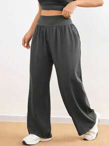 1 chiếc quần yoga ống rộng dáng suông cỡ lớn dành cho nữ, màu trơn, đa năng, thích hợp cho tập thể dục trong nhà, yoga, pilates, chạy bộ, đạp xe ngoài trời, có túi bên hông, cạp chun co giãn, chất liệu mềm mại, dễ phối đồ, phù hợp mọi mùa. - Đá lửa - Xem 6