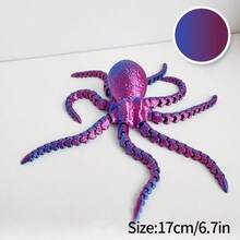 Octopus Toy - Flexible Fidget Toy - Sensory Stress Relief Desktop Decor Gift - Multicolor - View 3
