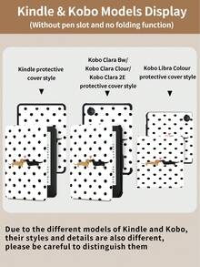Kingsung 点点小狗图案平板电脑保护套,兼容 iPad 9.7/10.2/10.5/10.9/12.9/Pro 11(第十代),兼容三星 Galaxy Tab S6 Lite 10.4 英寸,兼容 Kindle Paperwhite(第十二代,2024 年款),Kindle(第十一代,2022 年款),Kobo Clara Color,提供轻柔防摔保护,支持智能支架/自动唤醒/睡眠功能。 - 彩色 - 查看 11