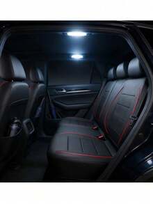 9件/4件套通用汽车座椅套，反光卷边真皮座椅保护套，适用于带安全气囊的车型，PU皮革，合成革，防水透气座椅套，通用型，适用于大多数轿车、SUV、卡车，豪华透气前排座椅套带腰部支撑，四季通用汽车座椅套，全套汽车座椅套 - 款式A - 查看 4