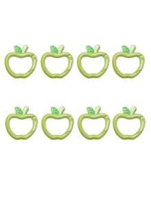 8pcs Metal Apple Shaped Spring Clasp Suitable For DIY Jewelry, Openable Round Keychain Clips, Bag Hooks, Dog Leash Connectors - Multicolor - View 17