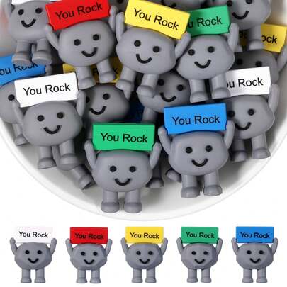 1/5/10pcs Mini Rubber "You're Awesome" Decorative Gifts, Inspiring Miniature Sculptures And Motivational Birthday Gifts For Colleagues, Employees, Teachers