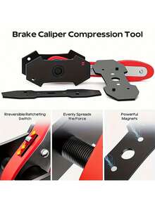 Brake Caliper Compression Tool | Iron Ratchet Piston Expander, 360 Degree Rotatable Extension Wrench Suitable For Car Tires - Multicolor - View 10