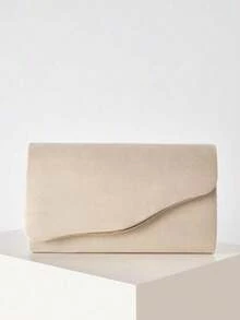 Women's Evening Bag, Fashion Clutch Bag Dress Matching Clutch, Cosmetic Bag, Lightweight Crossbody Bag, Suitable For Business, Commute, Wedding, Gala, Party, Holiday Gathering - Apricot - View 2