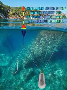 GOTURE 10个带环的铅坠，水滴形铅坠，适用于底钓，可用于鲈鱼、海水和淡水垂钓。 - 銀色 - 查看 6