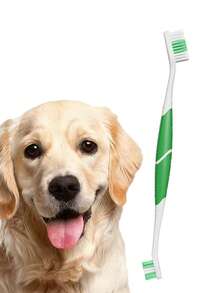 Sakura Deep Cleaning Bad Breath Care Medium Bristle Cat Dog Pet Toothbrush Dual Head Toothbrush - Multicolor - View 8