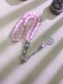 1pc 33pcs 10mm Green Glass Bead Single Strand Bracelet TASBIH, Daily Wear - Multicolor - View 13