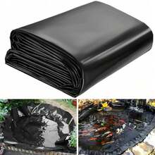 Lona impermeable negra de alta resistencia, estera de revestimiento de estanque prefabricada suave y duradera adecuada para estanques, cascadas, jardines, fuentes y patios - A - Ver 2