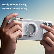 Reletech Magnetic Phone Photography Grip Compatible With Apple And Android With Remote Zoom Assist - White - View 2