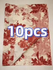 10/20/40pcs Red Peony Pattern Tissue Paper, 20 Inch X 14 Inch Gift Wrapping Paper, Suitable For Wedding, Valentine's Day, Birthday Gifts, Flower Bouquet Wrapping, Gift Bag Filler, Party Favors - Multicolor - View 11