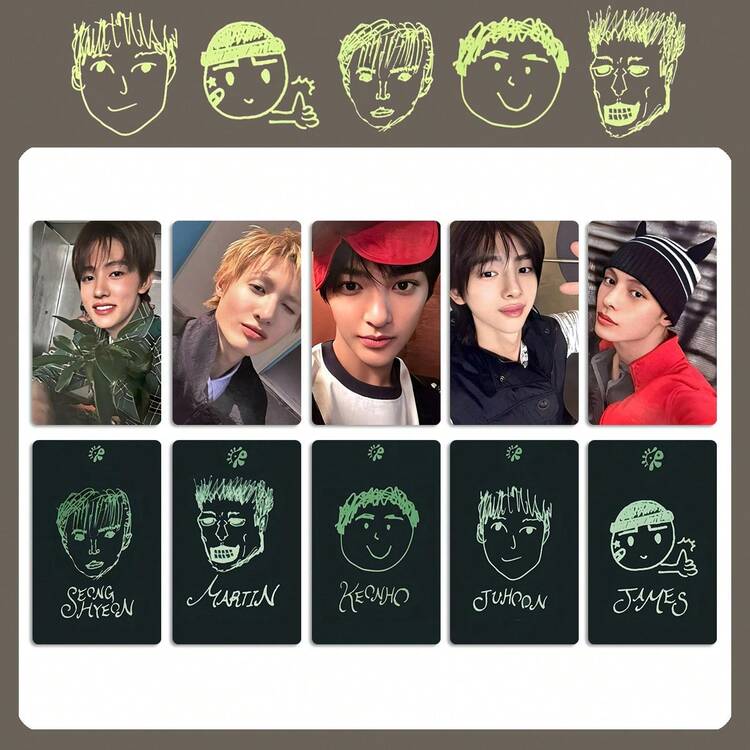 1 Set Of 5pcs 2026 Group SEASON'S GREETINGS Mini Calendar Cards, Collectible Cards - Multicolor - View 4