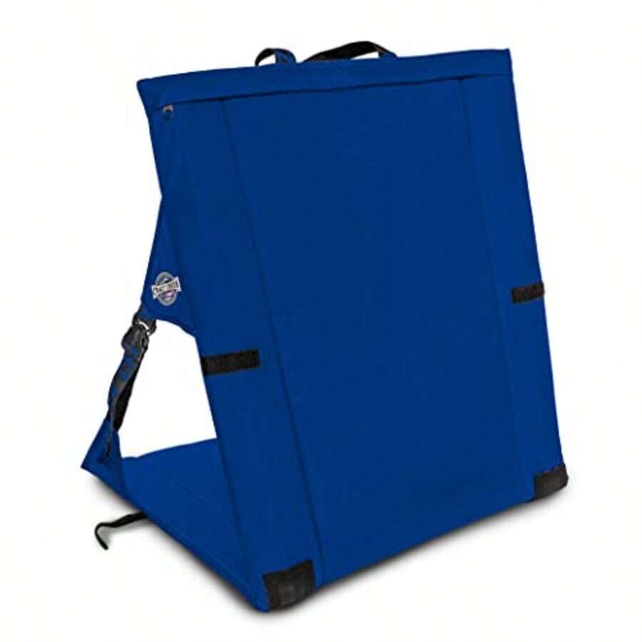 Crazy Creek - Silla de Respaldo Largo Original Silla portátil para Camping y estadios cojín de Espuma de Alta Densidad cómodo y Ajustable Ligero y Plegable Color Azul - Azul / Patchwork - Ver 1