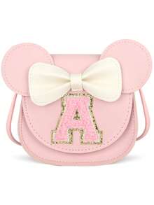 1pc Personalized Crossbody Bag For Girls, Unique Shoulder Bag, Suitable As Birthday Gift For All Ages - Pink - View 3
