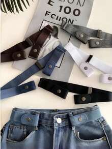 1 chiếc đai lưng điều chỉnh được, không đường may, vô hình, unisex, co giãn và thoải mái, thiết kế chống trượt, thích hợp mặc hàng ngày, giặt tay, giúp thon gọn vòng eo. - Một kích cỡ phù hợp cho tất cả - Xem 1