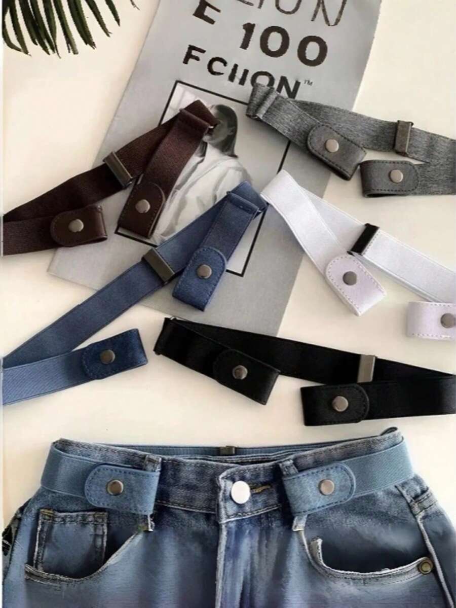 1 chiếc đai lưng điều chỉnh được, không đường may, vô hình, unisex, co giãn và thoải mái, thiết kế chống trượt, thích hợp mặc hàng ngày, giặt tay, giúp thon gọn vòng eo. - Một kích cỡ phù hợp cho tất cả - Xem 1
