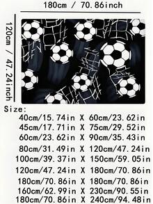1入組足球圖案地毯，現代化聚酯纖維地墊，全季節適用，房間裝飾 - 彩色 - 查看 16