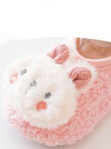 1 Pair New Fluffy Rabbit Design Baby Non-Slip Floor Leg Warmers, Thick Soft Cute Bunny Infant Crawling Leg Warmers, Suitable For Home, Daily Wear, And Gatherings - Multicolor - View 2