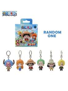 TOEI ANIMATION 1pc Official Authorized Blind Box Keychain (1 Set) - 3D Foam Mystery Box Decor Zipper Pull Keychain Backpack Accessories Collection Gift - Chopper, , , Zoro, Usopp, Sanji - Multicolor - View 2