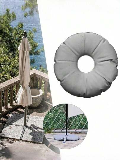 20.87英寸水伞配重袋旗座，户外可折叠便携式遮阳伞底座支架袋，适用于26.5磅水深，20.87英寸外径沙滩