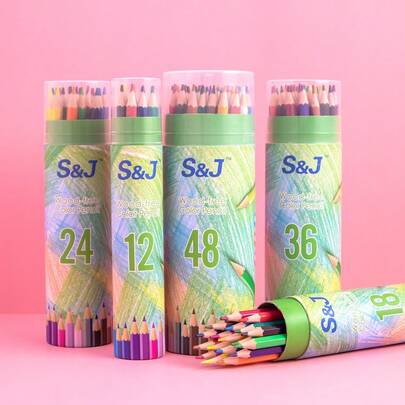 12/18/24/36/48-Color Oil-Based Colored Pencils For Adult Painting - Vivid For Art Supplies For Artists And Beginners, Perfect For Creative Projects, For Art Drawing Tools, And Back-To-School Season. Vivid Color Palette,Wedding,Wedding Favors For Guests,Bridecolored Pencils, School Supplie