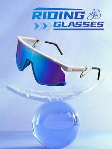 Large Frame All-In-One Anti-Wind And Dust Goggles, Fashionable Arm Design, Unisex For Cycling, Hiking, Golf And Other Outdoor Sports, Perfect Gift - 彩色 - 查看 11