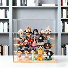 1 Piece Transparent Acrylic Display Case Dust Proof Protection Box For Flowers Figurines Collectibles Home Decor Showcase Shelf Organizer Storage - 無色 - 查看 4