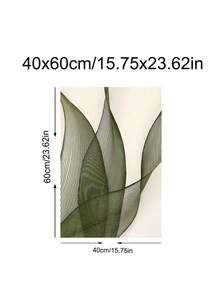 1件 有機綠色線條植物抽象畫，現代綠色極簡藝術，節日禮物，適用於臥室、客廳、廚房，牆面藝術，牆面裝飾，家居裝飾，房間裝飾，帆布牆面藝術，海報，帶框牆面藝術，可選框 - A - 查看 11
