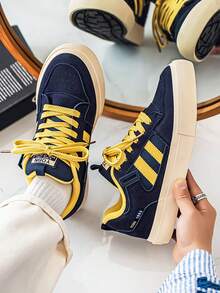 Giày thể thao nam cổ thấp đế dày đa năng, kiểu dáng casual, mẫu mới ra mắt mùa xuân 2026. - Màu vàng - Xem 5