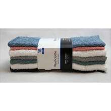 18 Pack Soft Absorbent White Washcloth Bundle | Lint-Free Quick Dry Face Cloths For Bathroom, Makeup Removal & Daily Use - Màu pastel - Xem 4