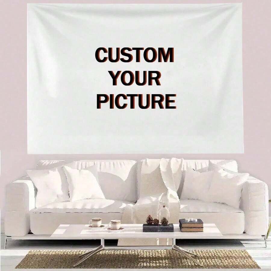 1pc Personalized Photo Tapestry - Vivid Printing, Tailor-Made Designs For Unique Gifts - Celebrate Anniversaries, Birthdays, Party Decorations Weddings & More - Logo Option, Stylish Home Decor, Flag For Room, For Anniversaries, For Valentine's Day, For Birthdays, For Youth's Day, For Weddings, For Christmas, For Housewarming Living Room, Bedroom, Bathroom, Tea Room,Season Picks, Autumn Home Refresh, Scandinavian Cozy Home, Winter Grace,Fall Decor,Warm Ambience,Room Deocr,Home Decor,Bedroom Deccor,Room Deocr For Girls,4th Of July,Mothers Day Gift,Dorm Room Essentials College,Custom Flag,Wedding Decor - 彩色 - 查看 1