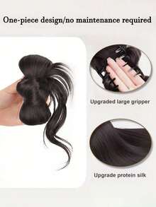 Y2K Style Women's High-Temperature Fiber Bun Hairstyle - Non-Slip Hair Ties Suitable For Light Beige,Multifunctional For Daily - Multicolor - View 5