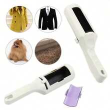 1pc Portable Lint Remover, Anti-Static Brush, Dry Cleaning Sticky Defuzzer Tool, Reusable Double-Sided Fuzz Brush, Carpet Brush, Suitable For Clothes, Sofa, Home - A - View 5