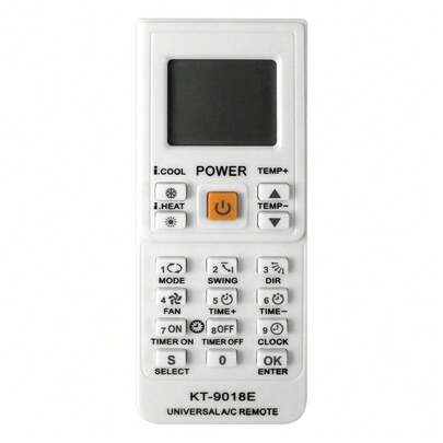 KT-9018E 通用空调遥控器，5000 合 1，兼容格力、Aux、三菱重工、日立、三洋等大多数品牌。
