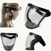Full Face Transparent Protective Mask With Adjustable Buckle: Reusable And Heat-Resistant Protector For Work, Outdoors 5F2S - View 3