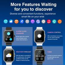 Popular Unisex Smartwatch, Calorie Tracking, Multiple Sports Modes, Alarm, Phone & Message Notifications, 250mAh, Compatible With Android And IOS - Multicolor - View 5