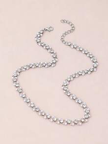 1 chiếc vòng cổ choker ngọc trai giả dành cho nữ - Bạc - Xem 4