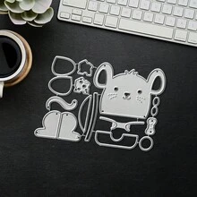 Creative Mouse And Cake Dies, DIY Scrapbooking Album And Embossing Stencil, Greeting Card Making Tool, Card Paper Cutting Crafts ,Gift Card Making Template Die Cuts. - Silver - View 8