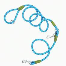Reflective Hands-Free Dog Leash, Adjustable Bungee With Shock Absorption, Durable Nylon Webbing, Blue With Reflective Stripes, Ideal For Walking, Hiking & Running, Fits Small To Large Dogs, Convenient Outdoor Accessory - A - View 14