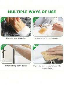 1/5pcs Natural Sea Sponge Bath Brush - Gentle Exfoliating Bath Sponge, Unisex, Suitable For Daily Use Or Kitchen Cleaning - A - View 9