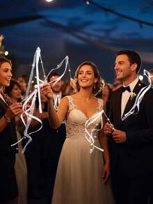 1/2/5pcs LED Glowing Fairy Wands With Ribbons And Bells, 3 Lighting Flashing Modes, Suitable For Wedding, Party, New Year, Thanksgiving, Graduation, Concert Party Gifts - One Size Fits All - View 7