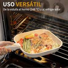 23 Piezas de Ollas y Sartenes Antiadherentes de Cerámica Bateria de Cocina con Mango Desmontable Carote para Caravana Fondo Revestido Antimanchas Que Apto para Inducción y Horno Fácil de Limpiar - Blanco Crema - Ver 3