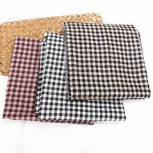 1pc Linen Small Plaid Printed Fabric, Linen Checkered Fabric For Sewing, DIY Crafts, Bows, Clothing, Sofa Pillows, Tablecloths, Home Decor - Multicolor - View 8