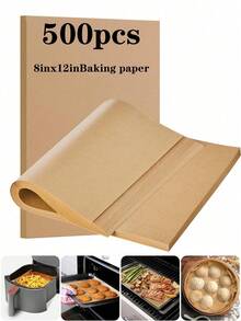 [Quantity Options] Unbleached Parchment Paper Baking Sheets, Heat Resistant & Non-Stick Material, Suitable For Oven, Grill, Air Fryer, Steamer, Baking, Roasting, Air Frying, Steaming Bread, Cupcakes, Etc. Designed For 8x12 Inch Baking Trays - Multicolor - View 12