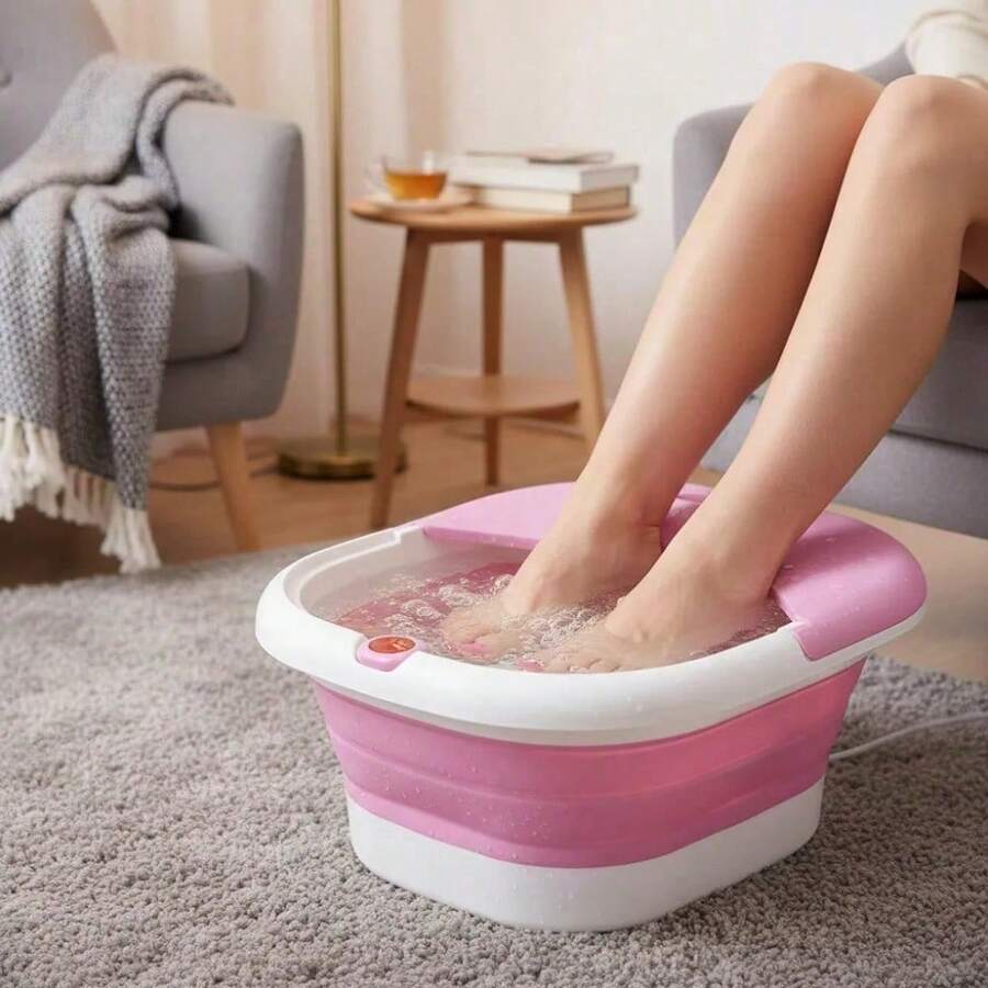 Spa Para Pies Electrica Baño Burbujas Plegable Portátil - Blanco - Ver 1